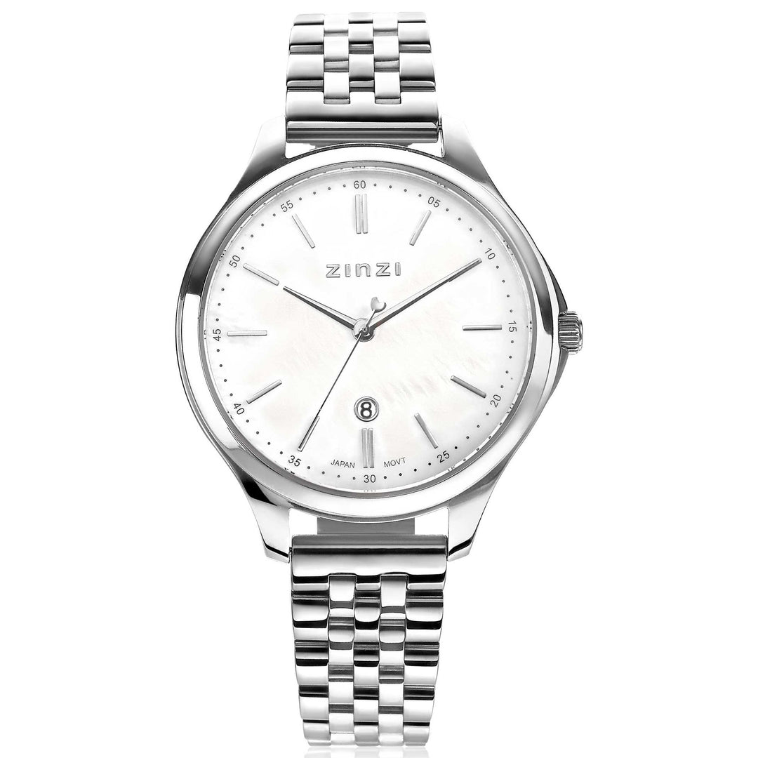 Zinzi Zilverkleurig Horloge Staal Ziw1017