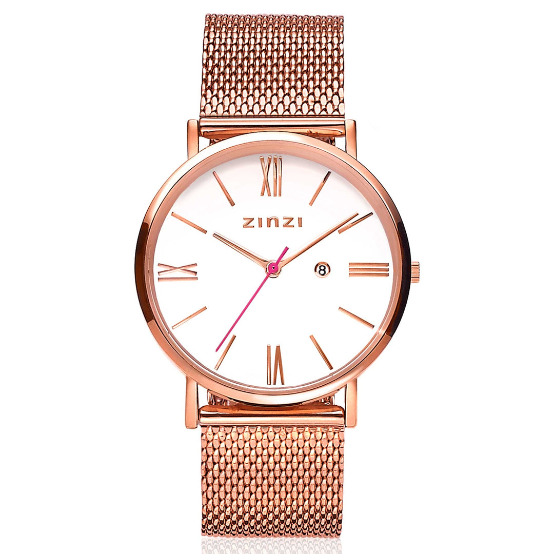 Zinzi Roségoudkleurig Horloge Gold Plated Ziw508 M
