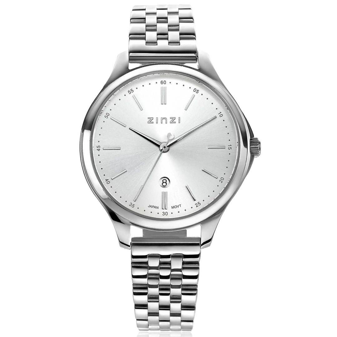 Zinzi Zilverkleurig Horloge Staal Ziw1002