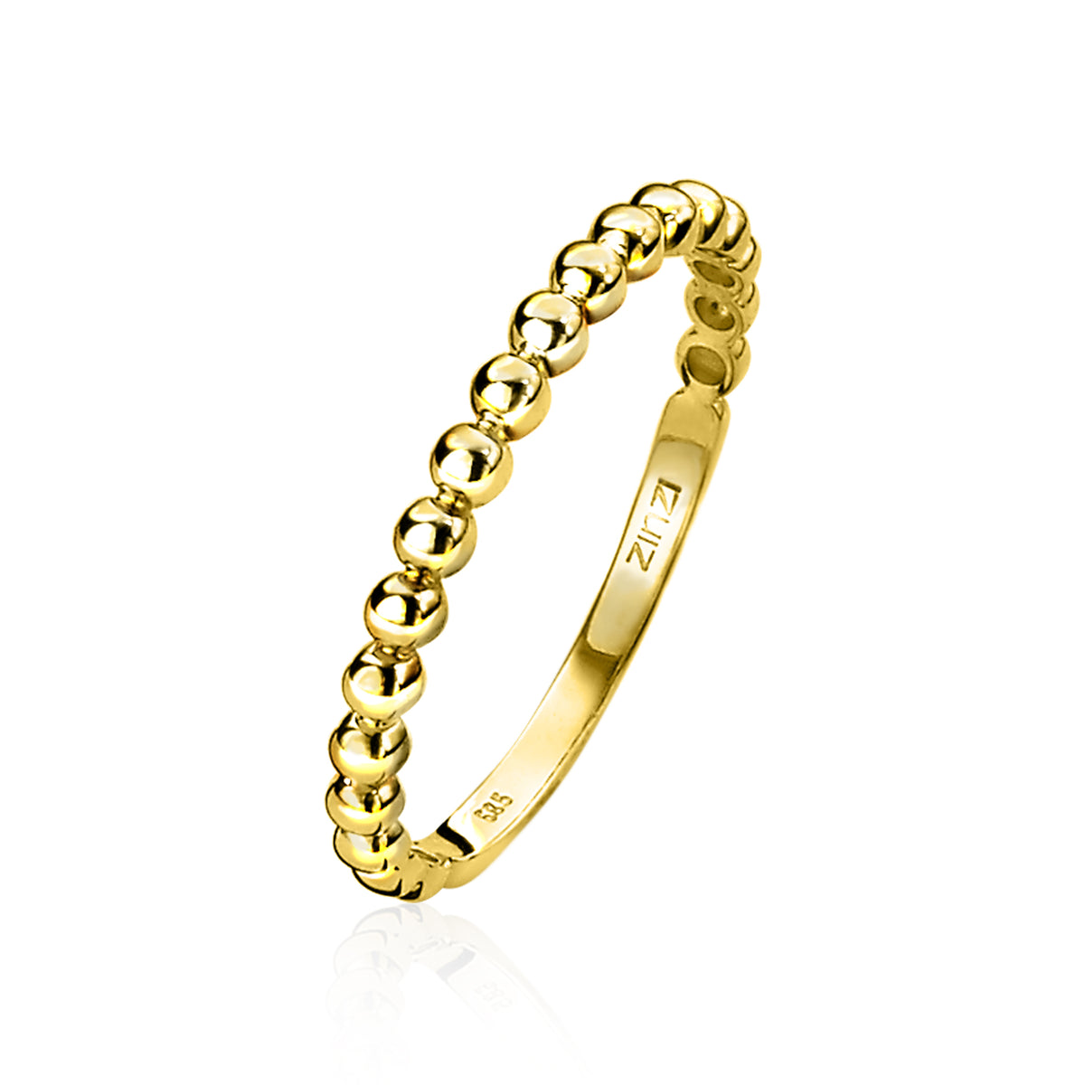 anello in oro con dettagli a sfera