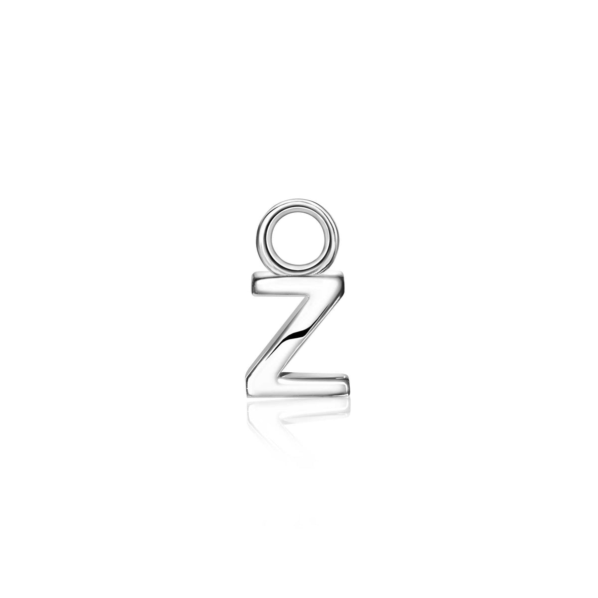 Orecchino in argento con forma stilizzata della lettera "Z".