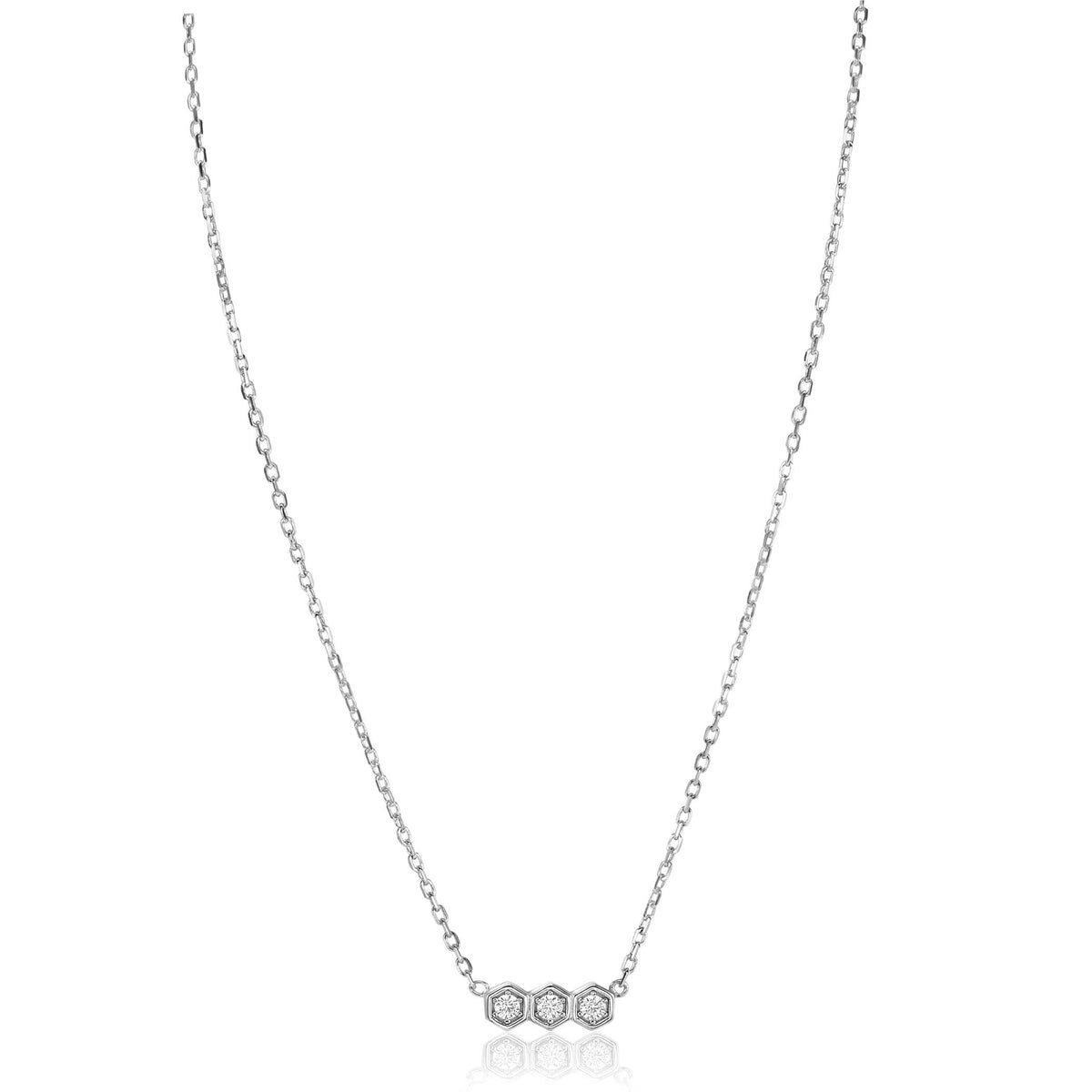 Collana in argento con tre pendenti rotondi.