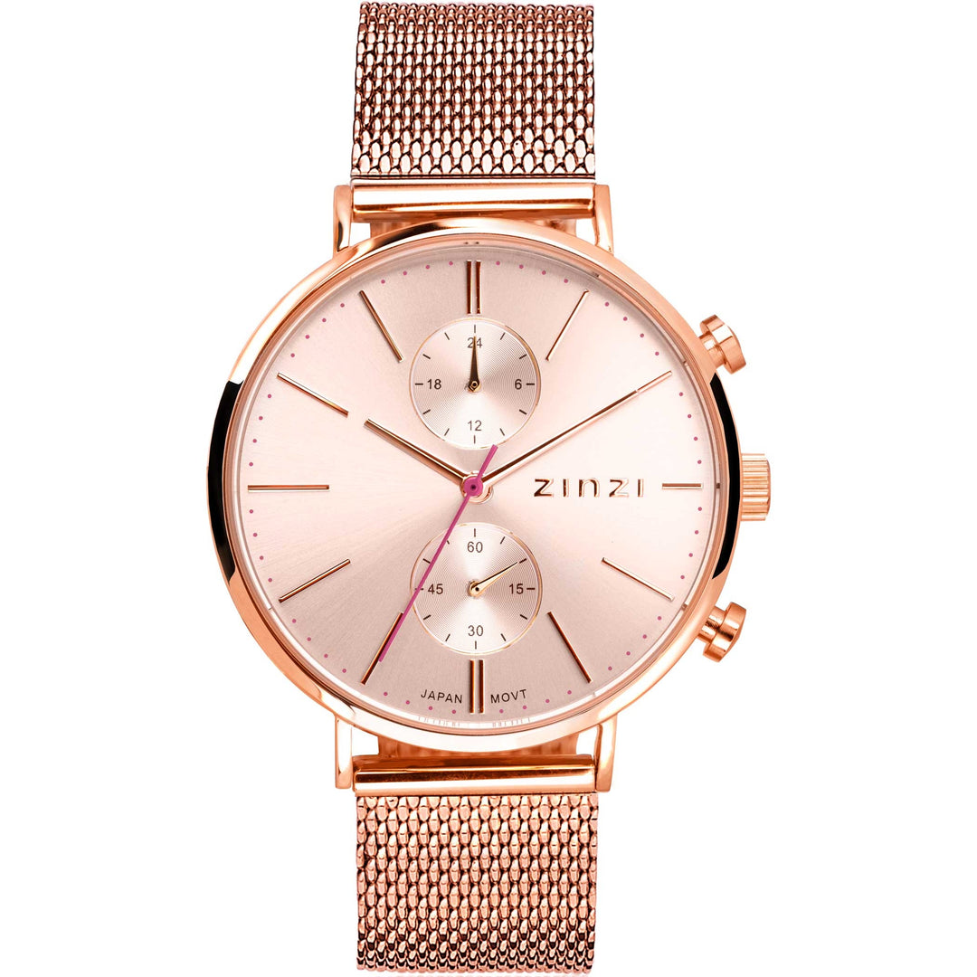 Zinzi Roségoudkleurig Horloge Gold Plated Ziw705 M