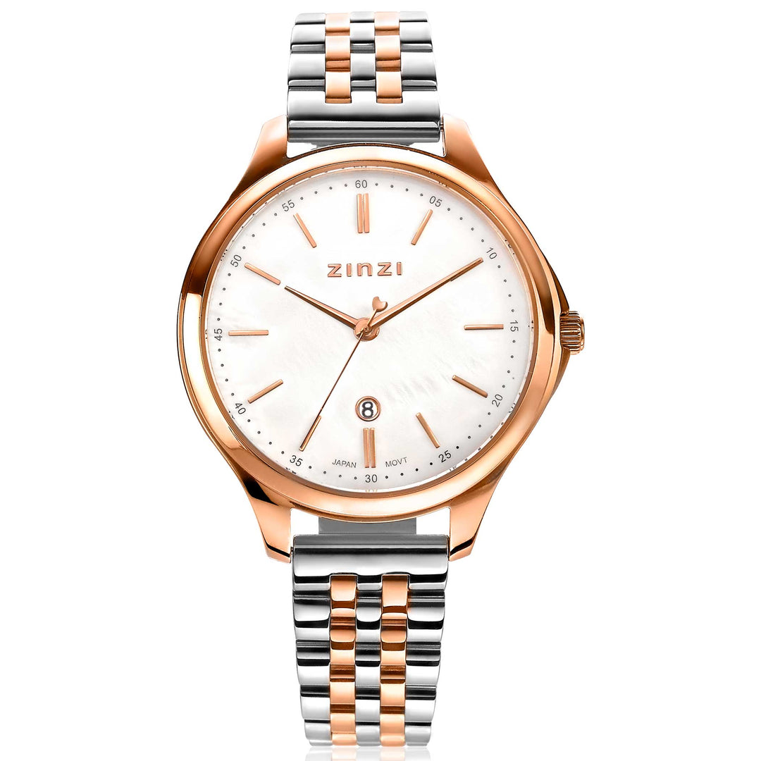 Zinzi Roségoudkleurig Horloge Gold Plated Ziw1018