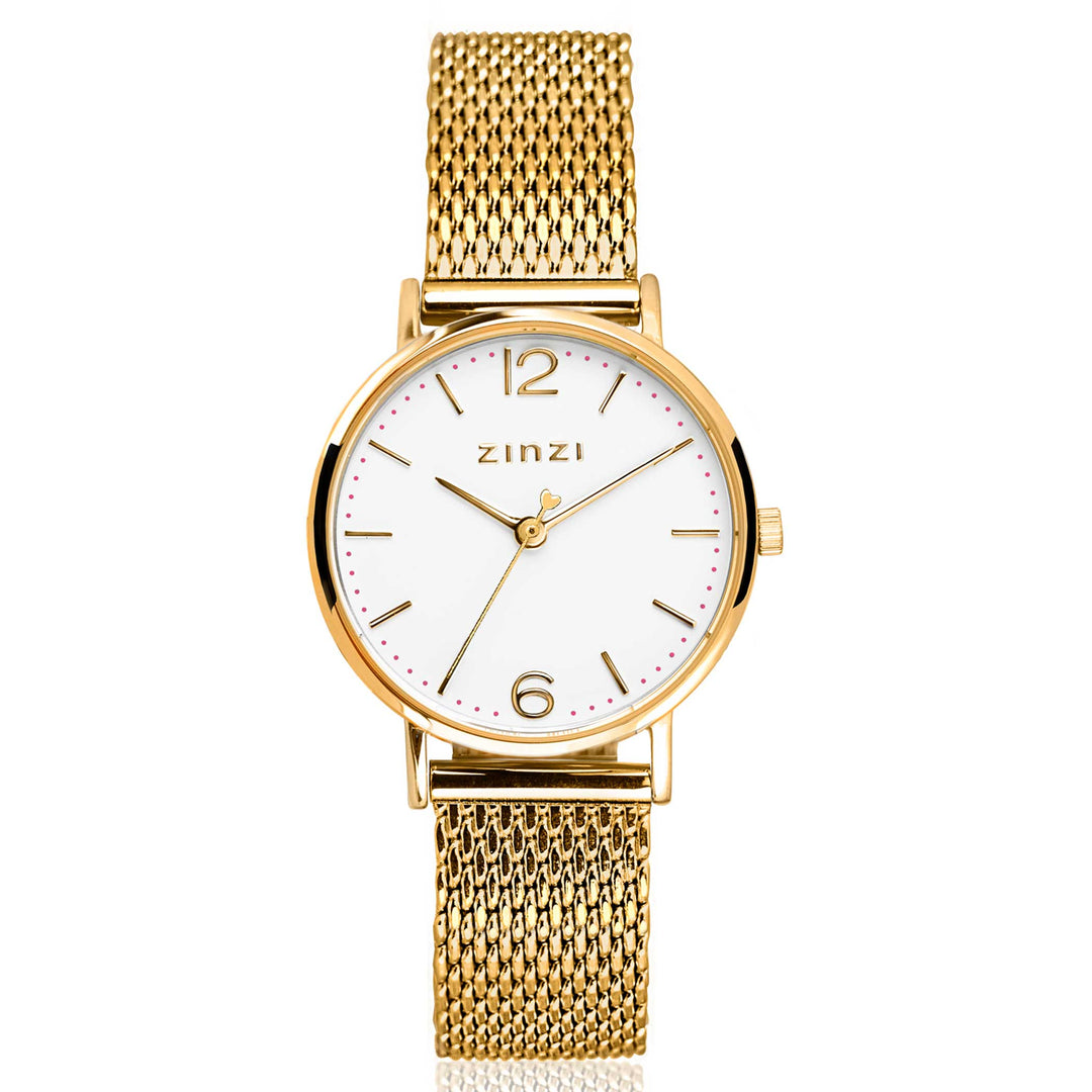 Zinzi Geelgoudkleurig Horloge Gold Plated Ziw607 M