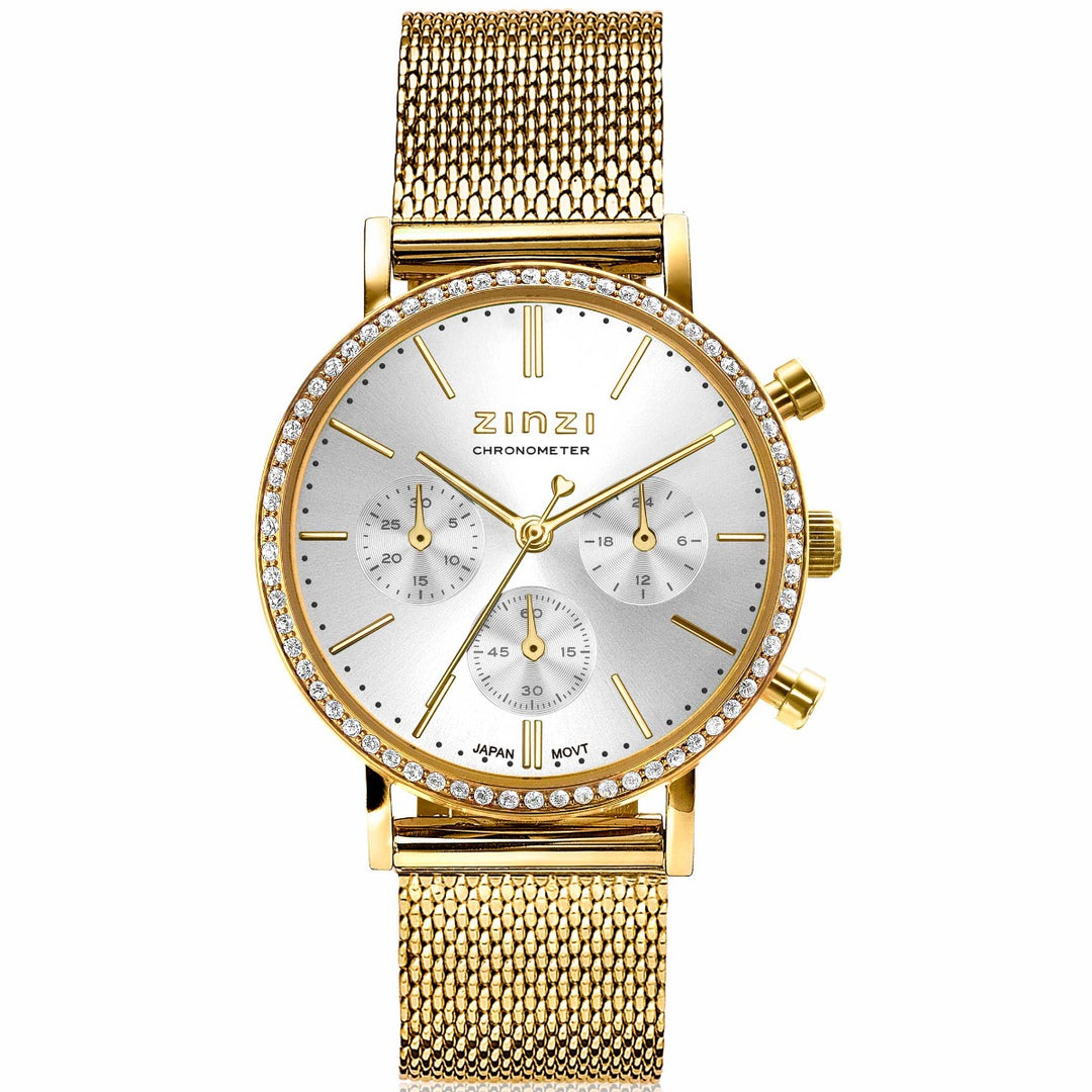 Zinzi Geelgoudkleurig Horloge Gold Plated Ziw1633