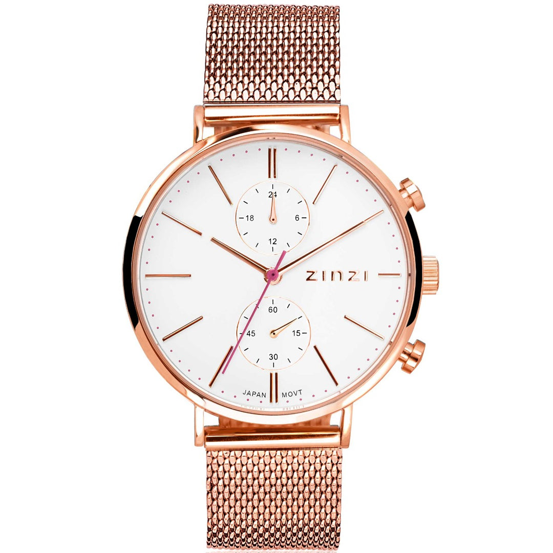 Zinzi Roségoudkleurig Horloge Gold Plated Ziw708 M
